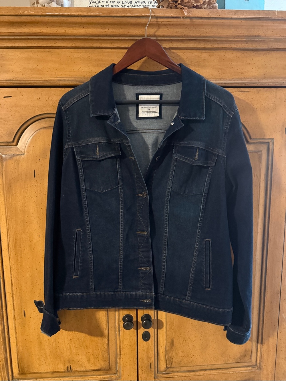 Sonoma Dark Blue Denim Jacket - Women’s Casual Trucker Style